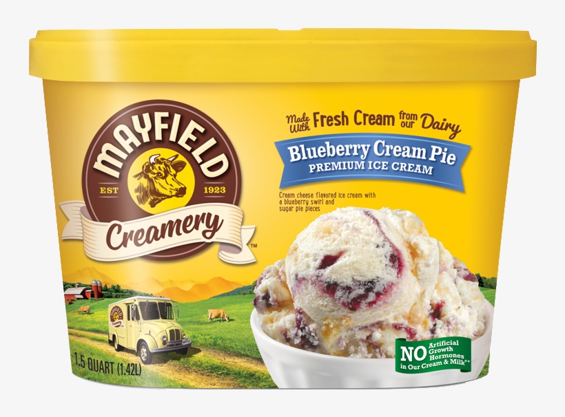 Blueberry Cream Pie - Mayfield Ice Cream Brown Cow, transparent png download