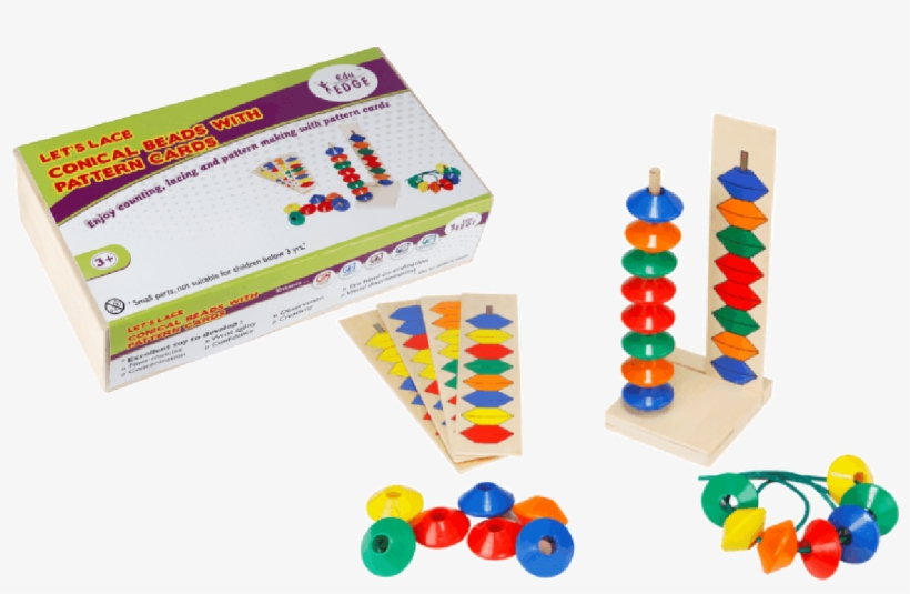 Item No - Eduedge Let's Lace - Big Round Beads With Pattern Cards, transparent png download