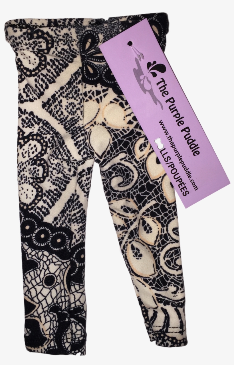 Champagne Lace Doll Leggings - Leggings, transparent png download