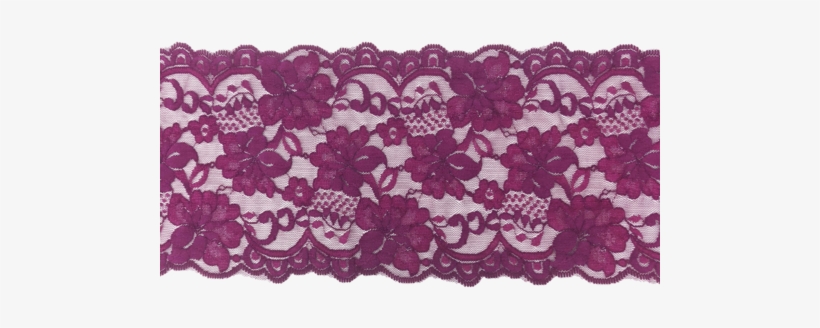 5 3/4" Plum Stretch Lace - Crochet, transparent png download
