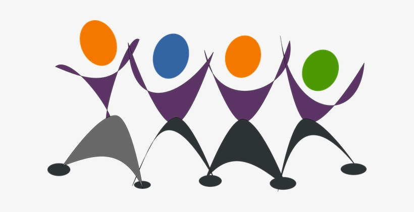 Team Unity Celebration Dance Teamwork Part - Happy People Clip Art Png, transparent png download