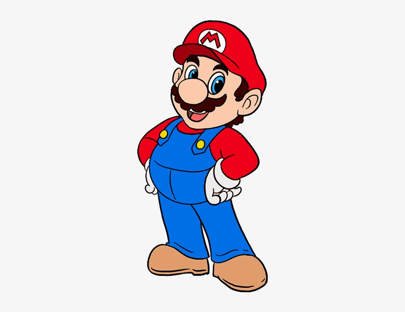 How To Draw Super Mario In A Few Easy Steps - Super Mario Drawing, transparent png download