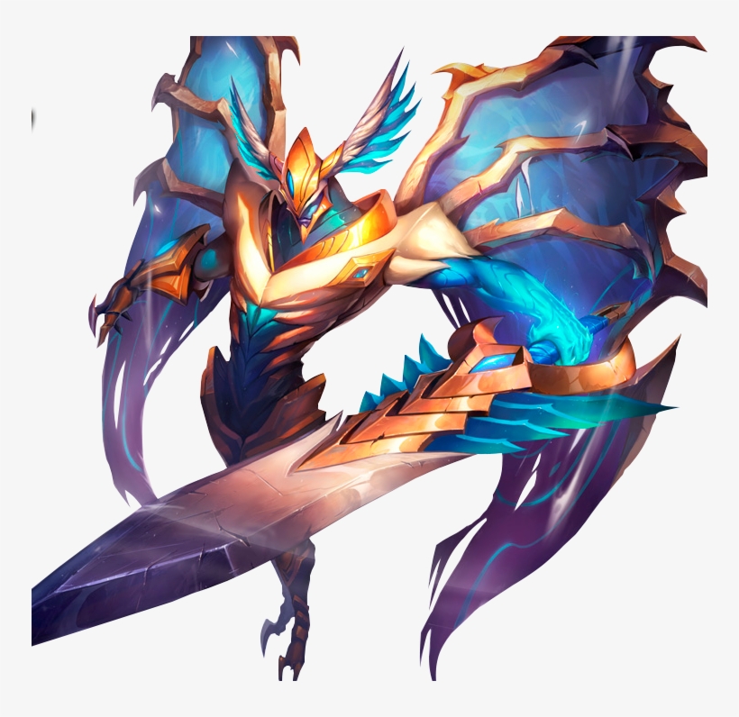 League Of Legends Aatrox Render By Rikkutenjouss-d6ixgxk - Aatrox New Splash Art, transparent png download