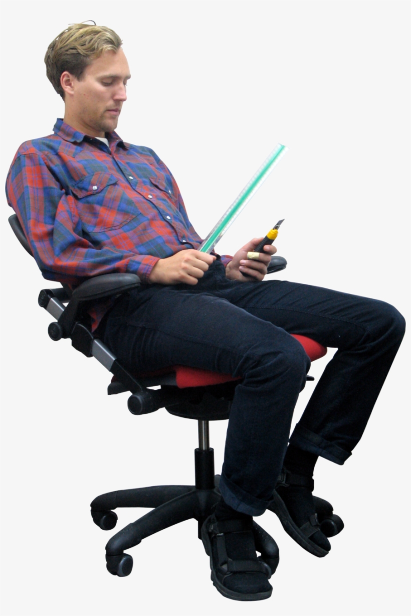 Person Sitting At Desk Png, transparent png download