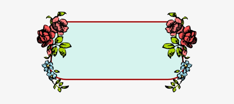 Rose Flower Border - Clip Art, transparent png download