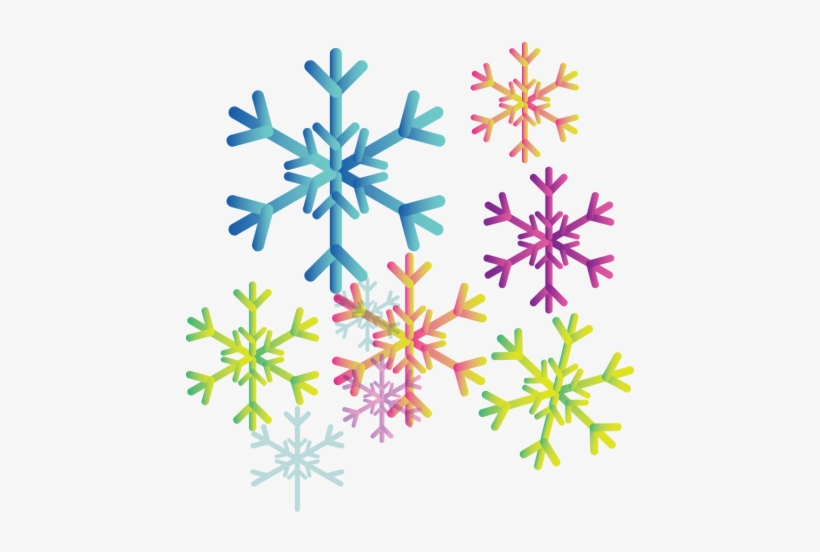Multi Color Abstract Christmas Flakes, Multi Color, - Abstract Art, transparent png download