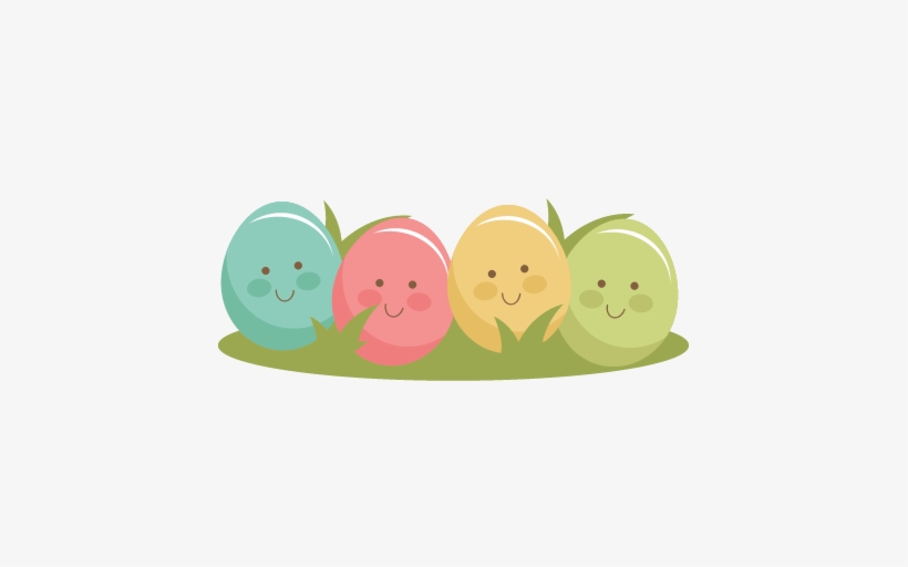 Easter Eggs Svg Cutting File Easter Svg Scrapbook Title - Cartoon, transparent png download