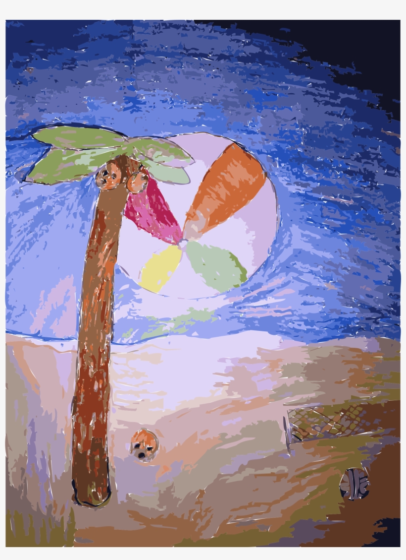 Palm Trees Painting Sand Date Palm - Palm Trees, transparent png download