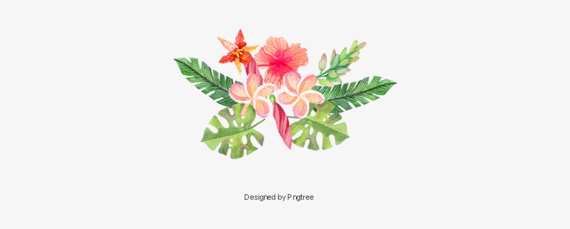 Romantic Watercolor Cherry Blossom Bouquet, Vector - Watercolor Painting, transparent png download