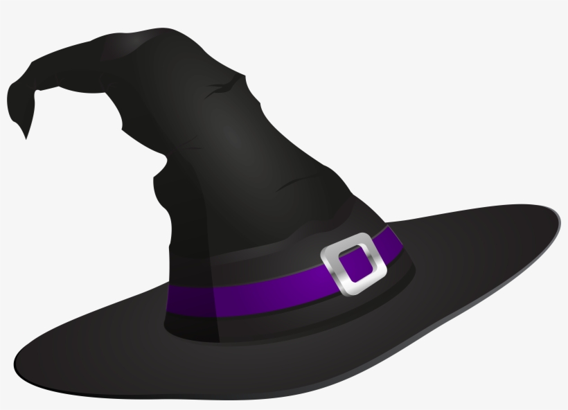 Witches Hat Vector Black And White Library - Transparent Background Witch Hat Clip Art, transparent png download
