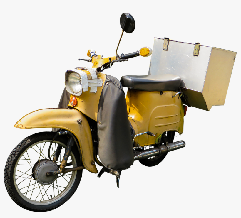 Moped, Krad, Vehicle, Spotlight, Png, Isolated, Luggage - Motorscooter Luggage, transparent png download