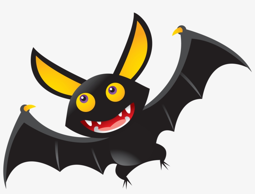 Bat Illustration Transparent Stickpng - Cute Halloween Bat Clipart, transparent png download