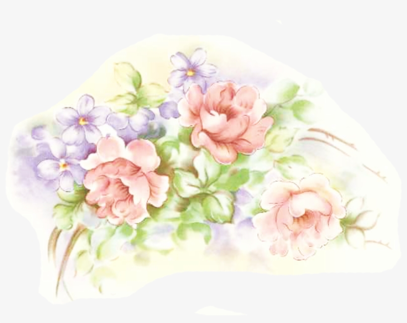 Roses Violets Watercolors Item - Watercolor Painting, transparent png download