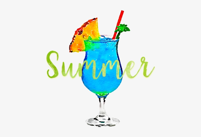 Summer Tropical Drink, Tropical Drink, Watercolor Drink - Psd, transparent png download