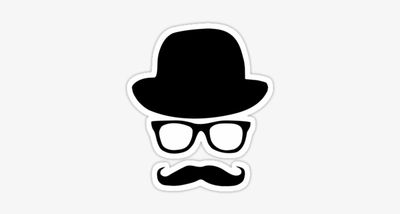Hipster Moustache - Mustache And Hat Clipart, transparent png download