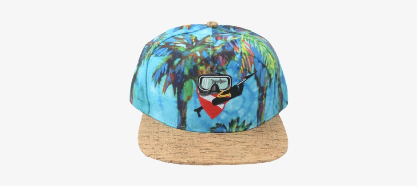 Cork Brim Watercolor Palm Tree Snapback, transparent png download