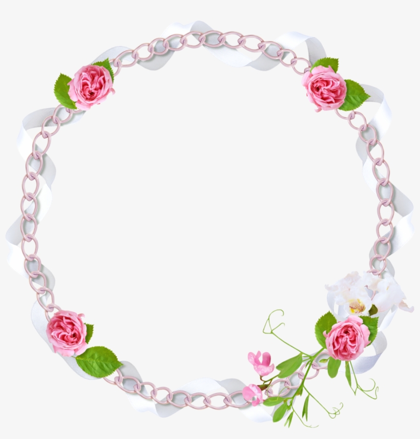 Ribbon Png, Ribbons, Picture Frames, Chains, Banners, - Круг Из Роз Пнг, transparent png download