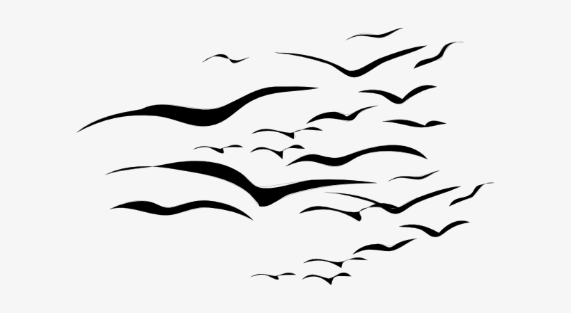 Flock Of Birds Svg Clip Arts 600 X 370 Px, transparent png download