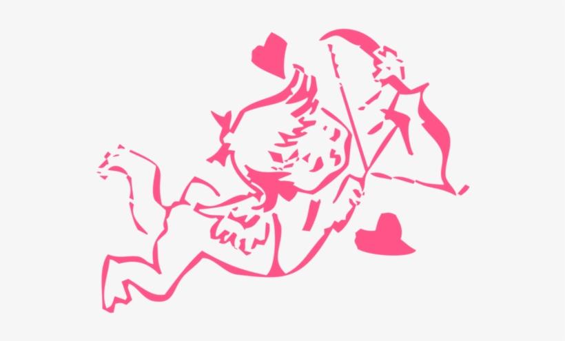 Love Angel With Arrow And Bow Pink Love Card, Emoji,, transparent png download