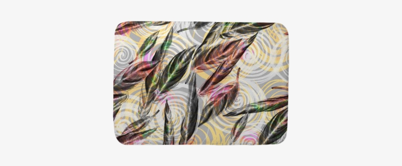 Colorful Watercolor Leaves Of Exotic Calathea Whitestar - Textile, transparent png download