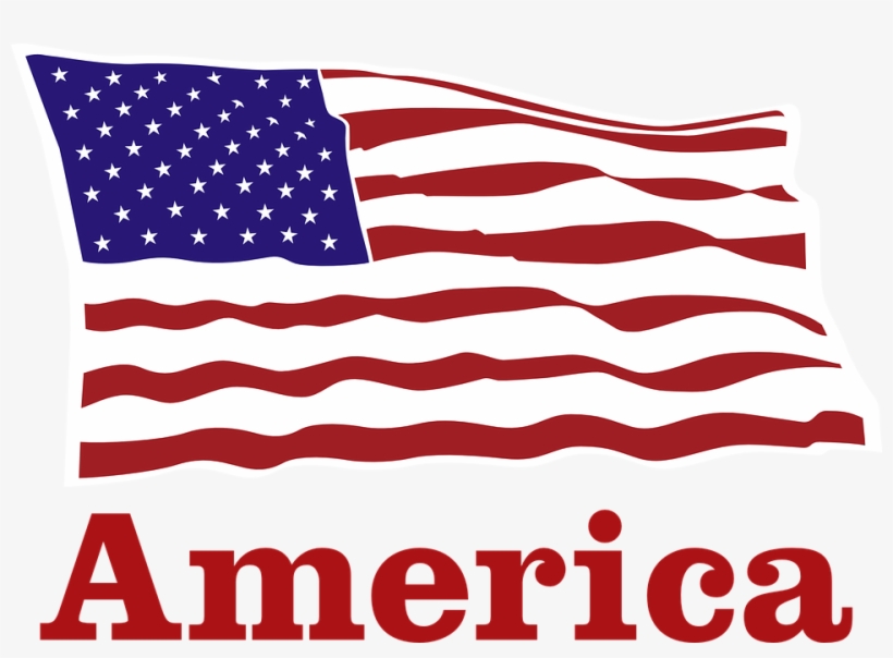 Flag, Usa, Red - Us America Flag Sticker, transparent png download