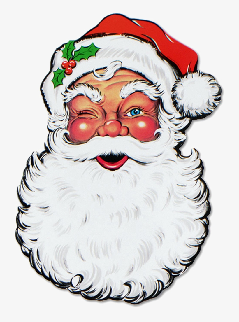 Christmas Santa Face Png Free Download - Santa Face Cutout, transparent png download