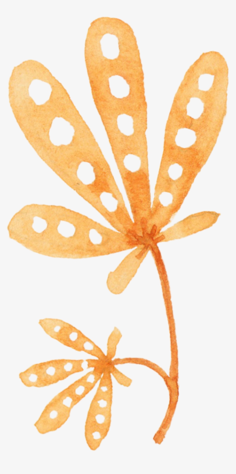 This Backgrounds Is Watercolor Hollow Leaves Autumn - Png Hojas Otoño, transparent png download