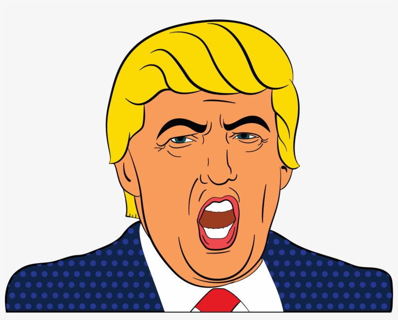 A Short Essay On The Poetry Of Donald Trump - Donald Trump Easy Cartoon, transparent png download
