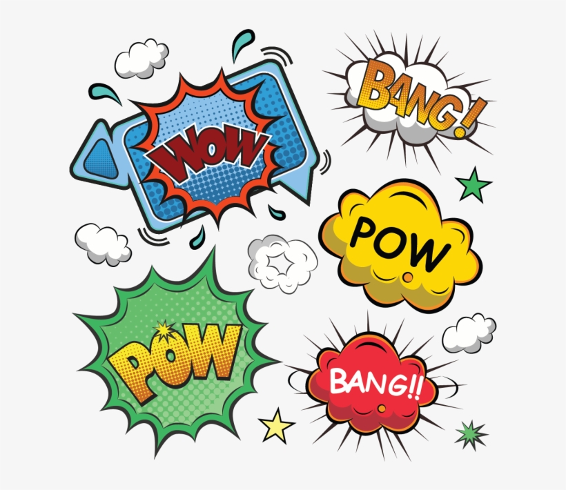 Set Of Colorful Comic Speech Bubbles, Comic, Abstract - Bocadillos De Comic, transparent png download