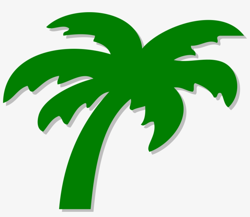 Open - Green Palm Tree Clip Art, transparent png download