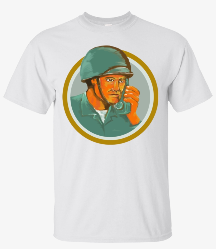 American Soldier Serviceman Calling Radio Watercolor - Baseball Player, transparent png download