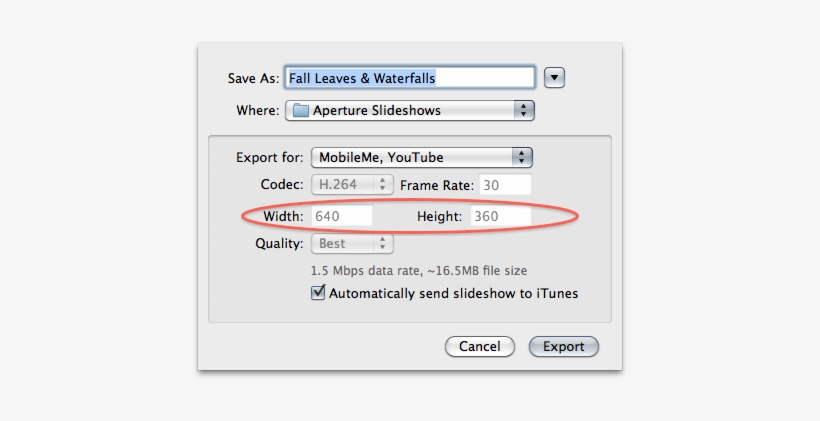 From Aperture, You Can Choose The Youtube Preset, But - Itunes, transparent png download