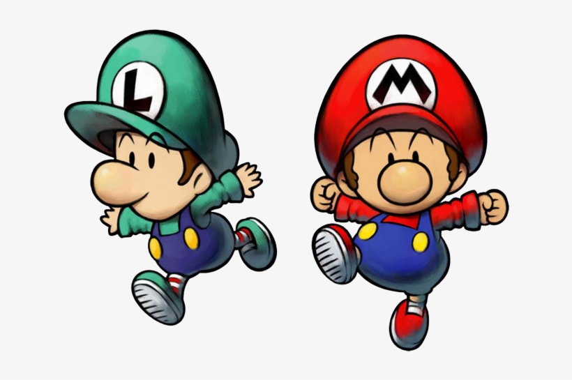 Bay Mario & Baby Luigi - Png Mario And Luigi, transparent png download