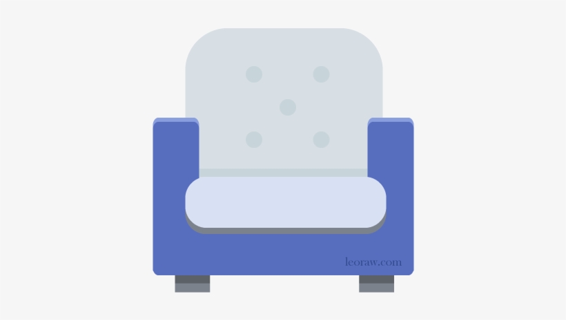 Arm Chair Flat Design Leoraw - Chair Flat Design Png, transparent png download