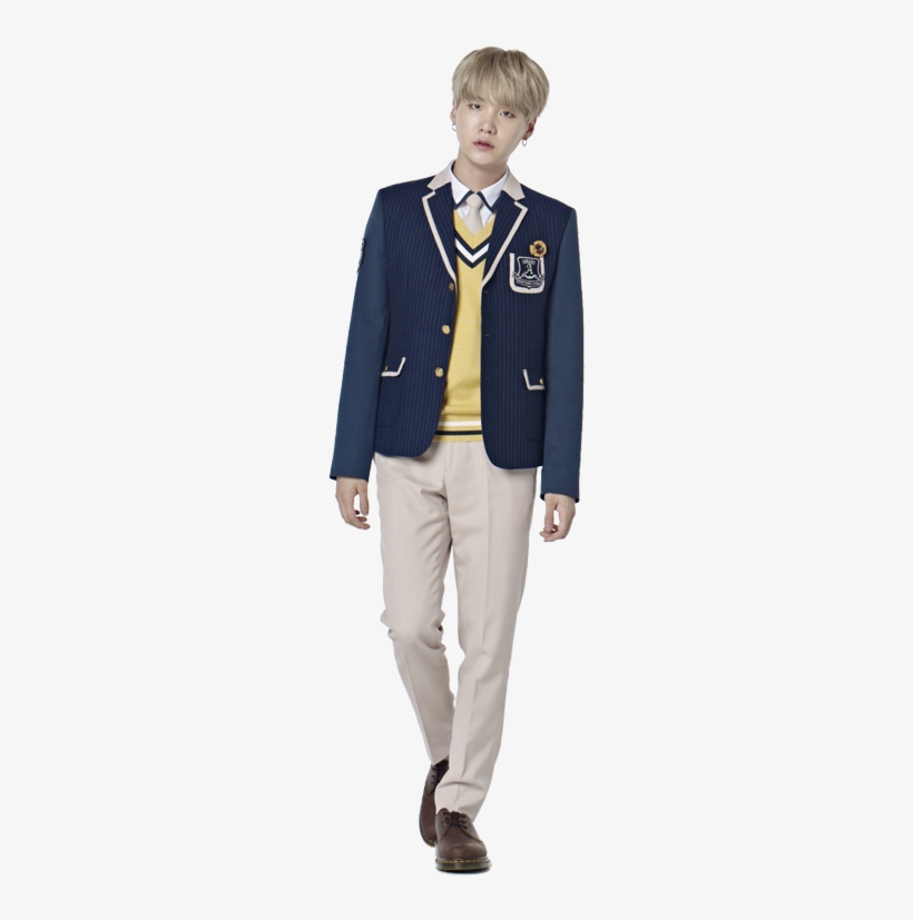 Bts For Smart School Uniform [161125] - Bts Suga School Uniform, transparent png download