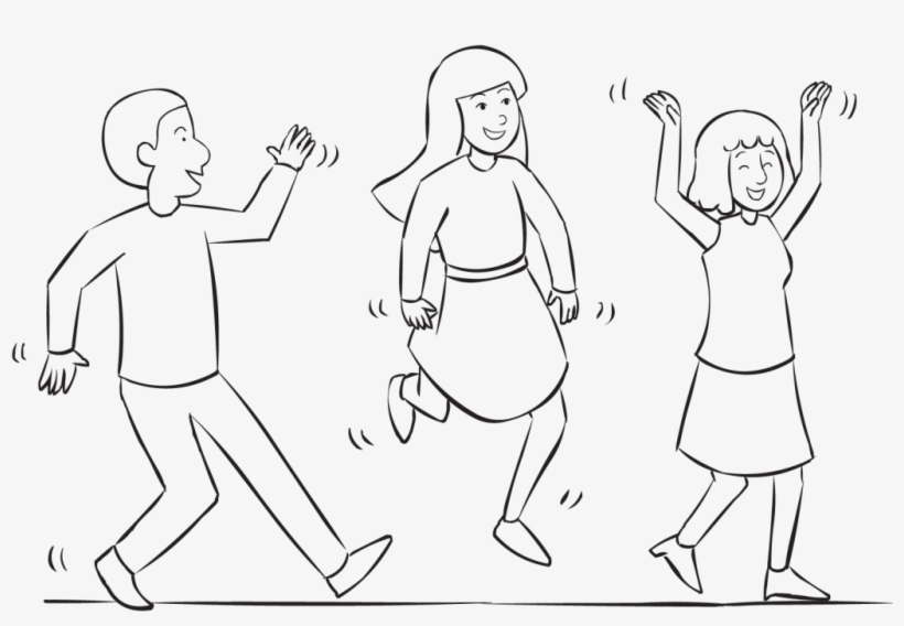 Back Three People Walking Strangely In Group Initiative - Walking, transparent png download