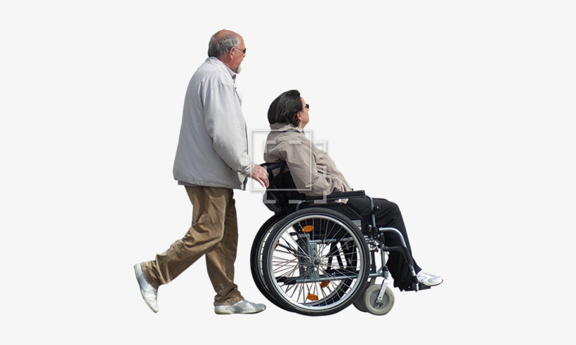 Man Pushing Woman In Wheelchair Wheelchair Render People Png Image Transparent Png Free Download On Seekpng
