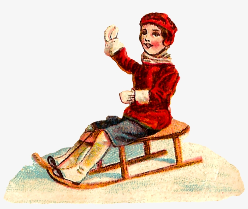 Winter Clip Art Downloads - Sitting, transparent png download
