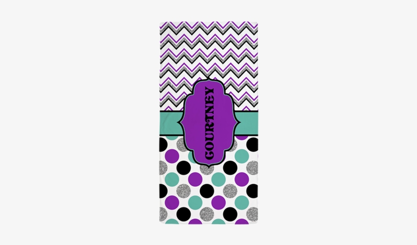 Modern Purple And Teal Teen Tween Beach Towel On Cafepress - Polka Dot, transparent png download