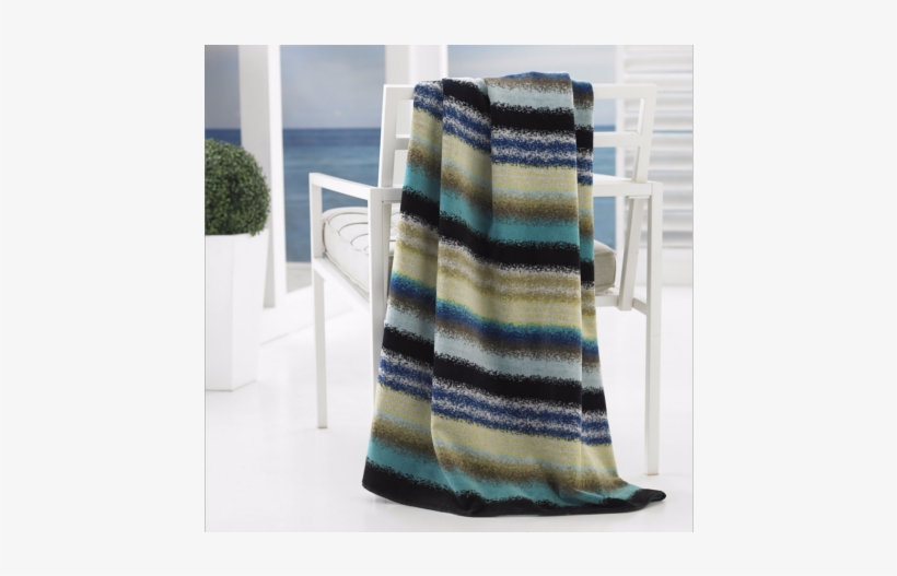 Aquarelle Beach Towel - Kassatex Bodrum Beach Towel; Multi, Blue, transparent png download