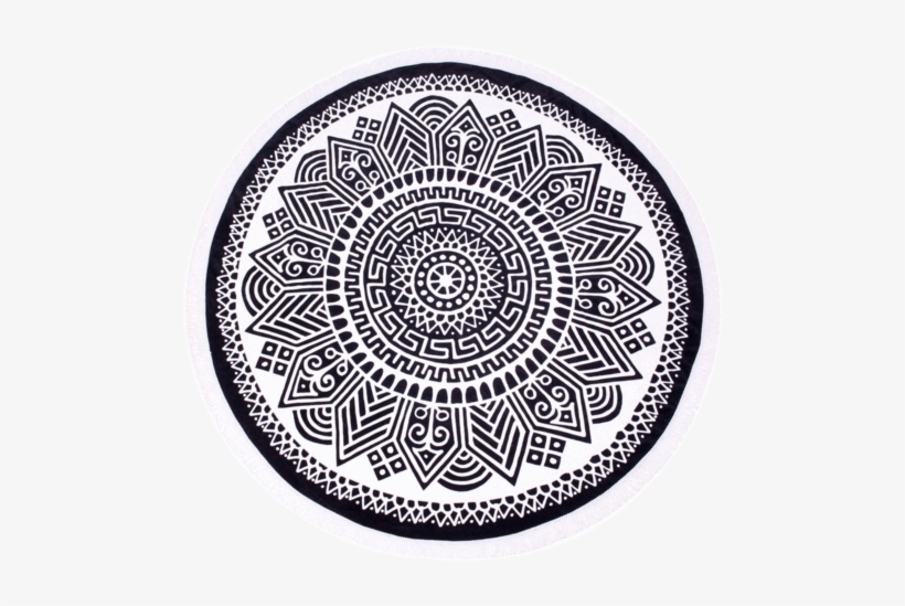 Round Beach Towel - Rubber Stamping, transparent png download