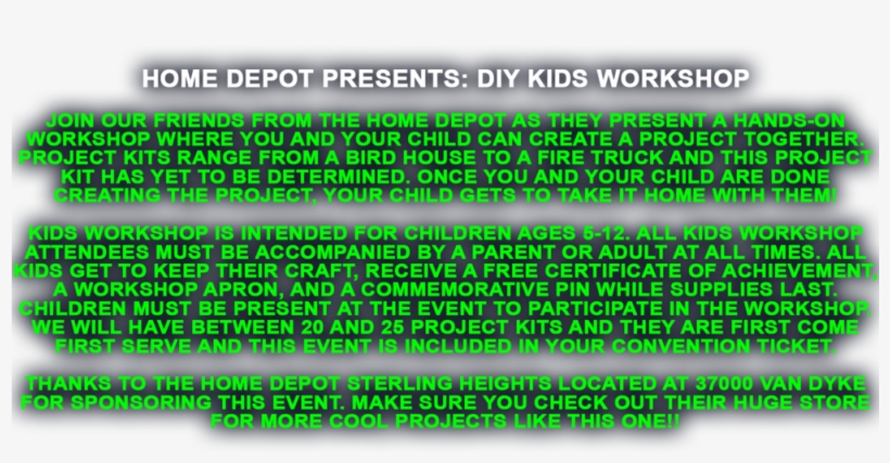 Home Depot Diy Kids Workshop Page - Do It Yourself, transparent png download