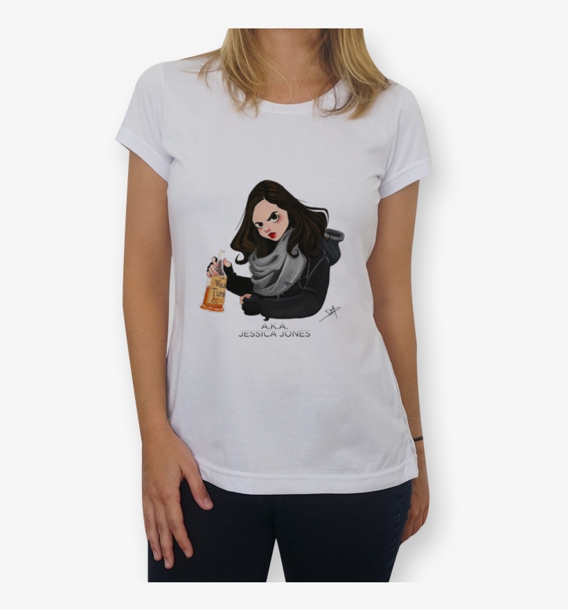 Camiseta Jessica Jones De Danielle Piolina - Lute Como Uma Garota Camiseta, transparent png download