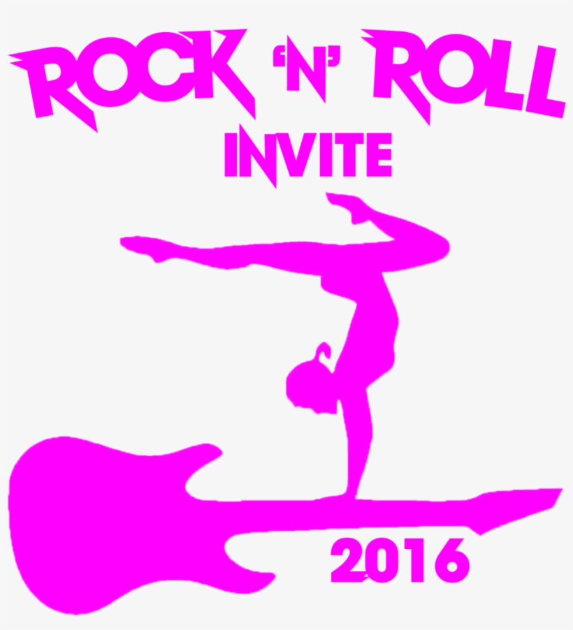Rock N Roll Logo-pink - Gymnastics Large Tote Bag, transparent png download