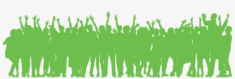 [jan 15, 2016] Gathering Up For Launch - Crowd Green Silhouette Png, transparent png download