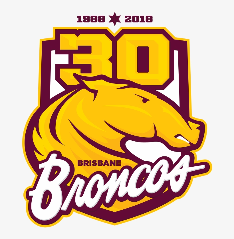 Brisbane Broncos 30 Years Logo Brisbane Broncos 30 Years PNG Image