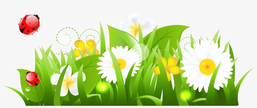 Clipart Freeuse Library And - Grass And Flowers Clipart, transparent png download