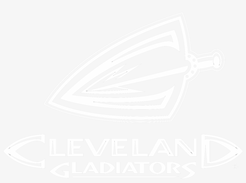 Gladiators Footer White - Cleveland Gladiators, transparent png download