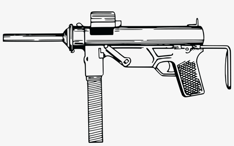 Rifle Clipart Two Gun - Guns Clipart Black And White, transparent png download