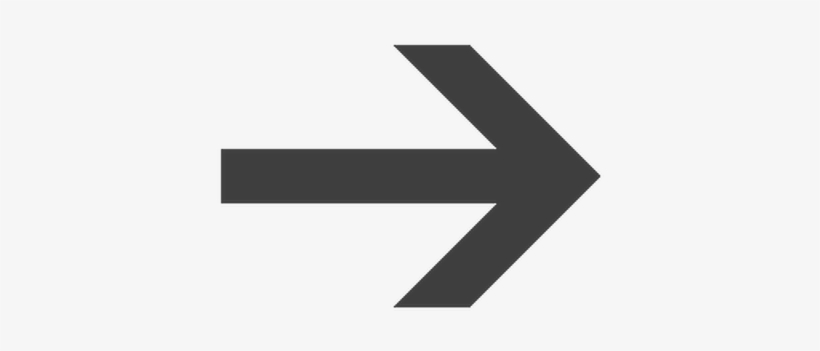 Arrow Grey Simple Right - Transparent Background Arrow Png, transparent png download